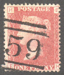 Great Britain Scott 33 Used Plate 108 - EH - Click Image to Close